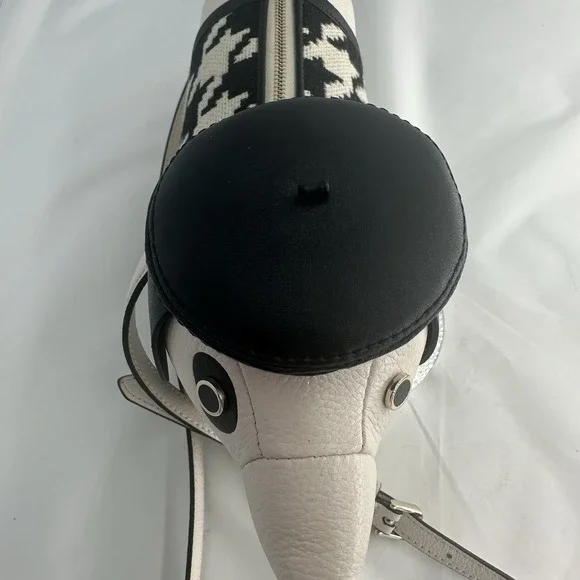 RARE New Kate Spade Claude Dachshund Dog Houndstooth Crossbody Puppy Purse - Picture 8 of 16